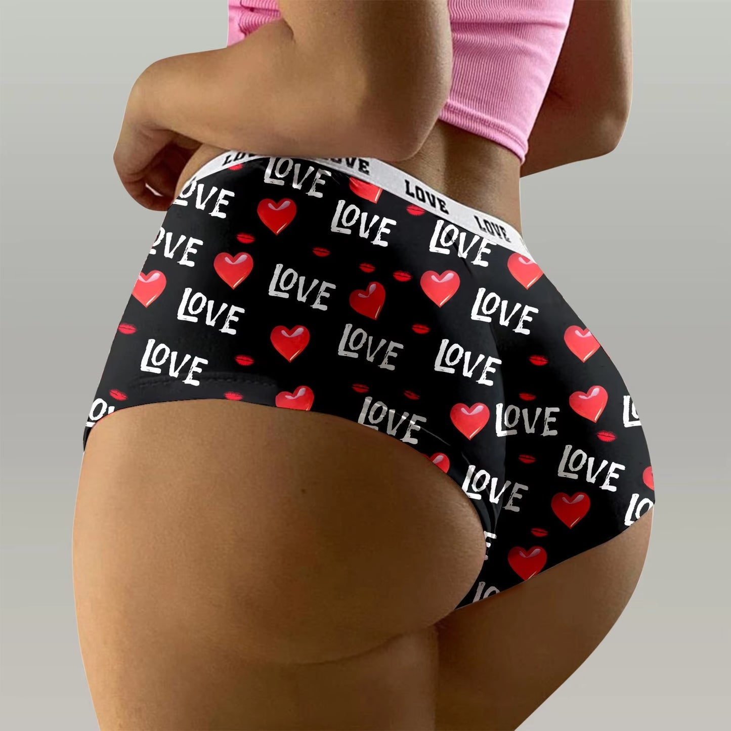 Sexy Panties Womens Underwear Red Valentine'S Day Lingerie Briefs Breathable Push up Thongs Ladies Comfortable Intimate