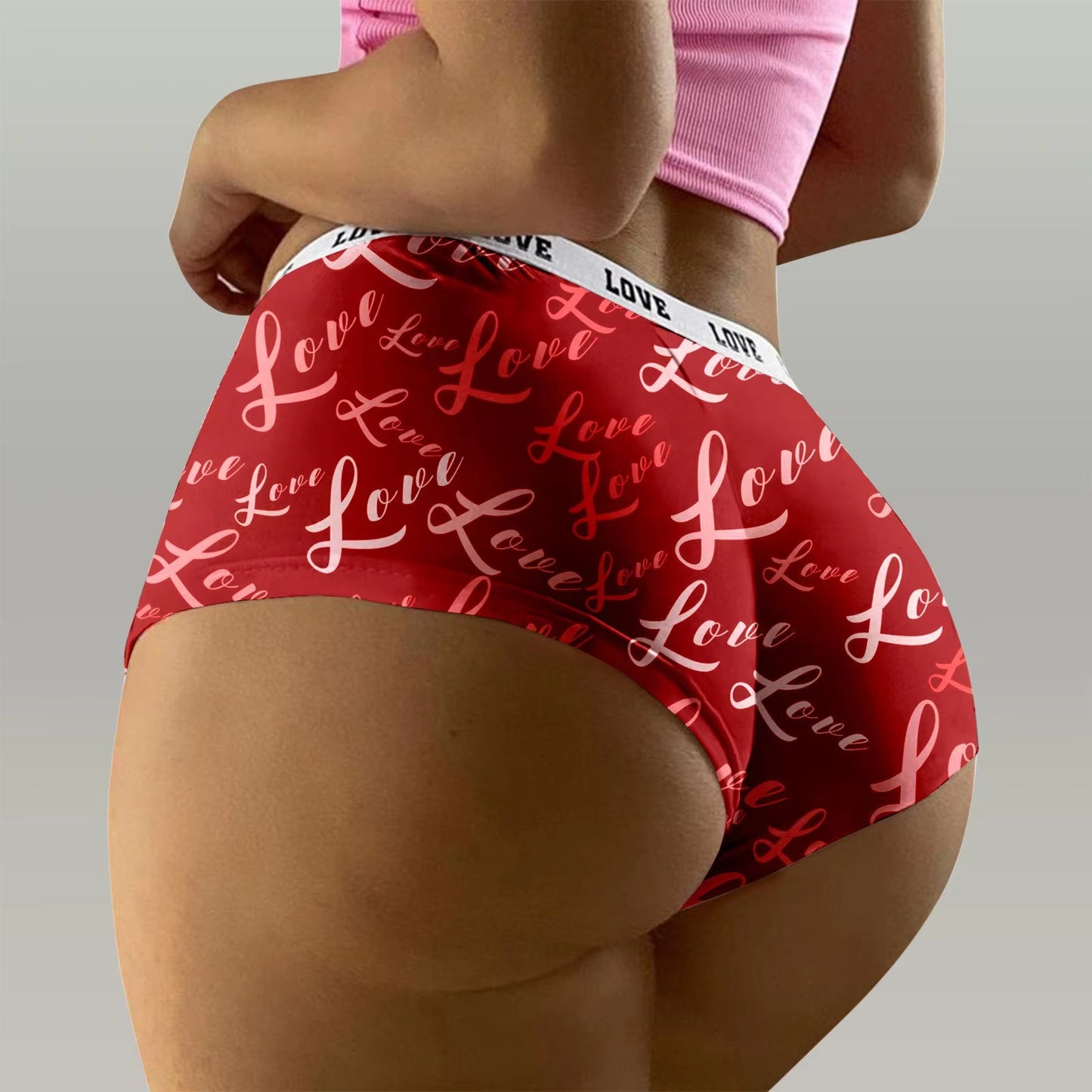 Sexy Panties Womens Underwear Red Valentine'S Day Lingerie Briefs Breathable Push up Thongs Ladies Comfortable Intimate