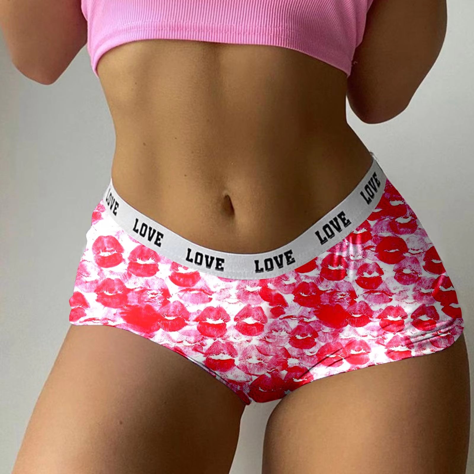 Sexy Panties Womens Underwear Red Valentine'S Day Lingerie Briefs Breathable Push up Thongs Ladies Comfortable Intimate